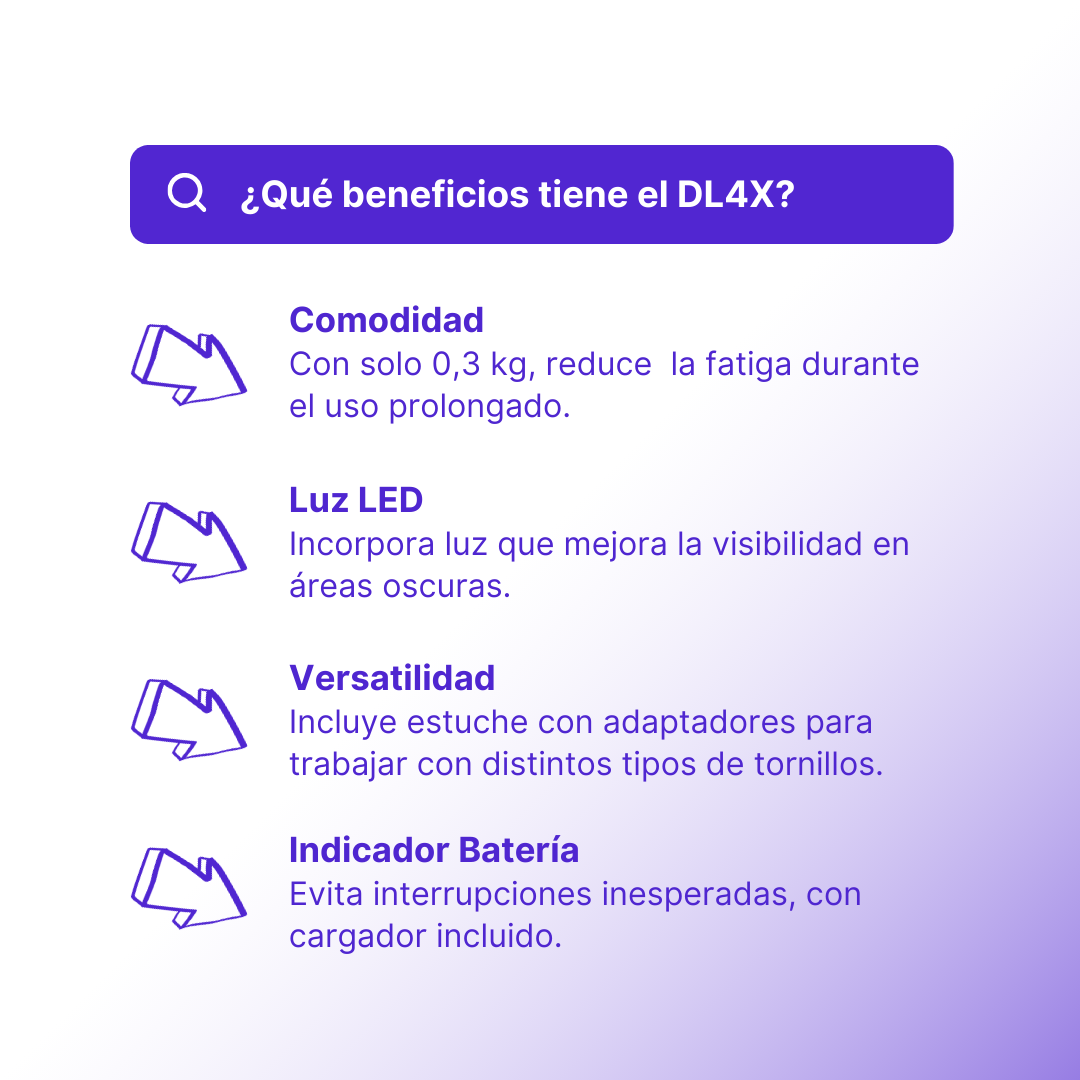 beneficios atornillador ducati herramientas dl4x